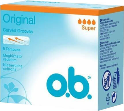 O.B. ProComfort Curved Grooves Super Tampon 8τμχ