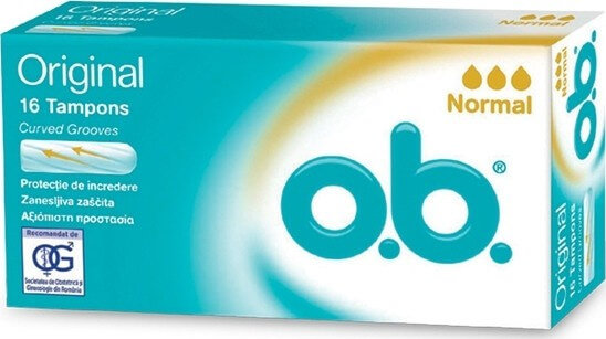 O.B. Original Curved Grooves Normal Tampons 16τμχ