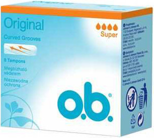 O.B. ProComfort Curved Grooves Super Tampons 8τμχ