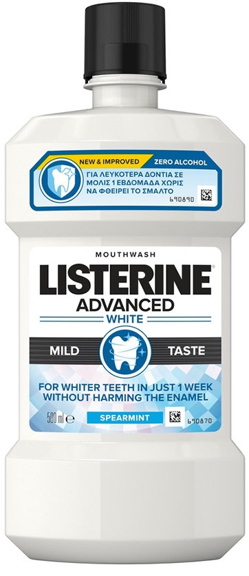 Listerine Mouthwash Advanced White Mild Taste 500ml