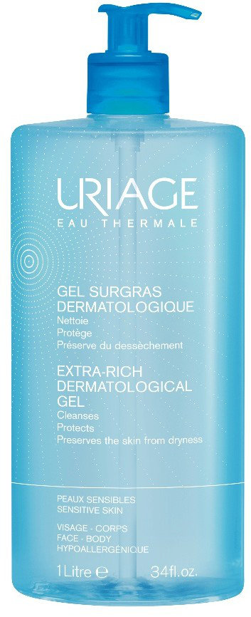 Uriage Extra-Rich Dermatological Gel Sensitive Skin 1000ml