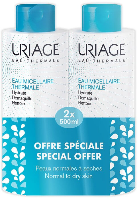 Uriage 1+1 Thermal Micellar Water Normal to Dry Skin 2x500ml