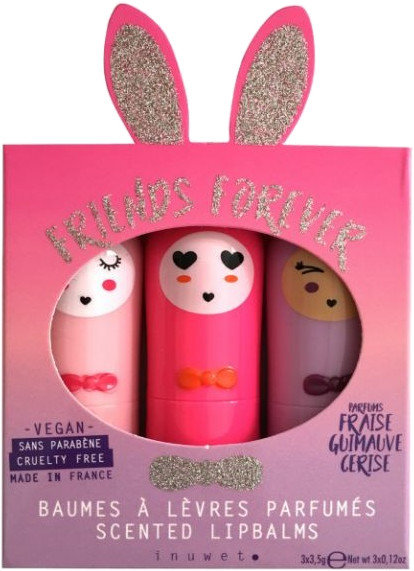 Inuwet Lip Balm Set Strawberry Marshmallow Cherry 3x3,5gr
