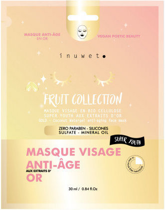 Inuwet Fruit Collection Anti Aging Gold Face Mask 30ml