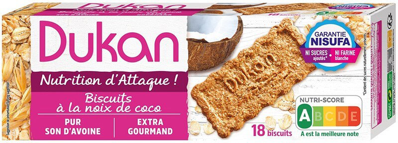 Dukan Nutrition d' Attaque  Biscuits a la Noix de Coco 225gr