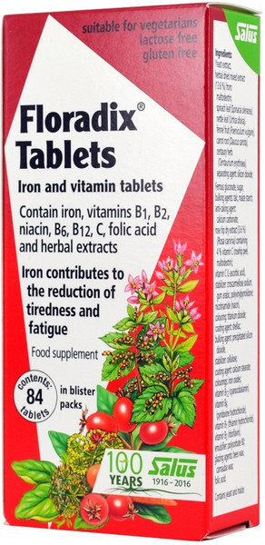 Power Health Floradix Iron & Vitamins Tablets 84tabs