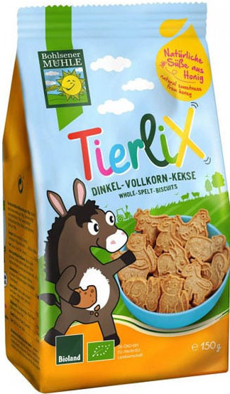 Bohlsener Mühle Tierlix Whole Spelt Biscuits 125gr