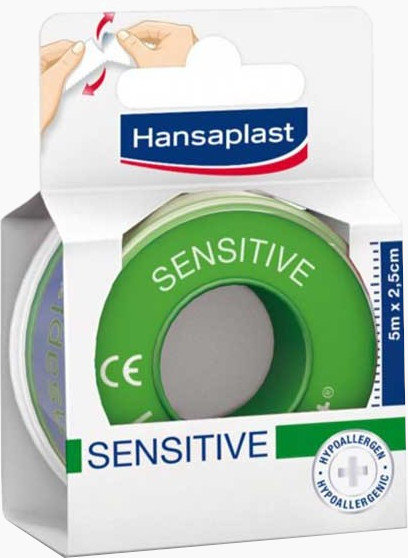 Hansaplast Sensitive Tape 2.5cmx5m 1τμχ