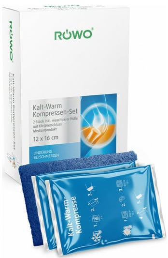 Rowo Hot Cold Compress Gel with Strapping Cover 12x16cm 2τμχ