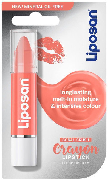 Liposan Crayon Lip Balm Coral Crush 3gr