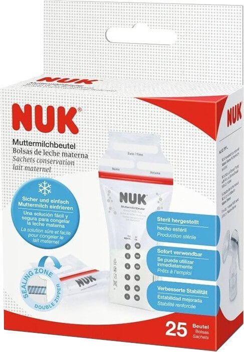 Nuk  Breast Milk Storage Pouches 25pcs