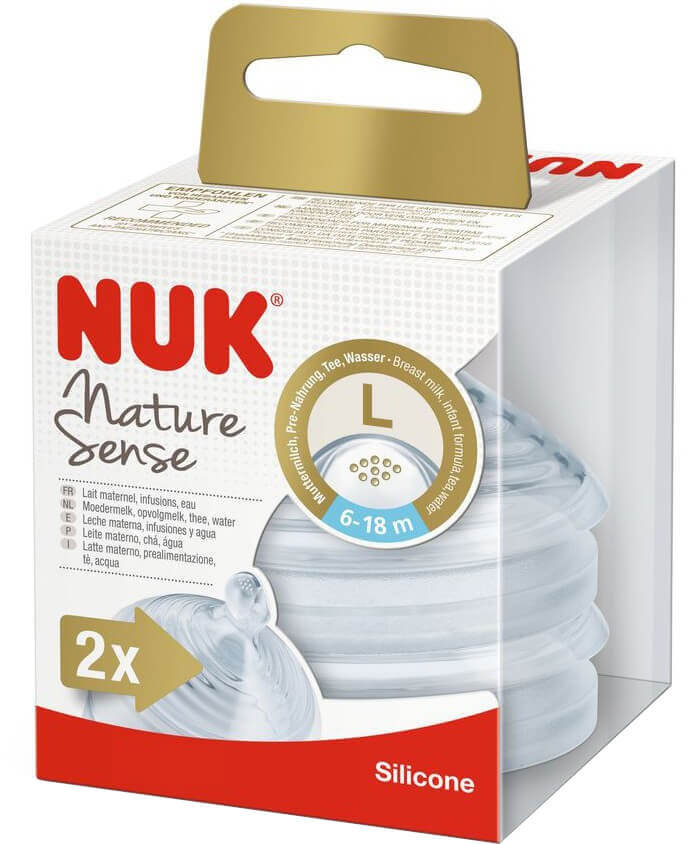 Nuk Nature Sense Breast Milk Infant Formula L 6-18m 2τμχ