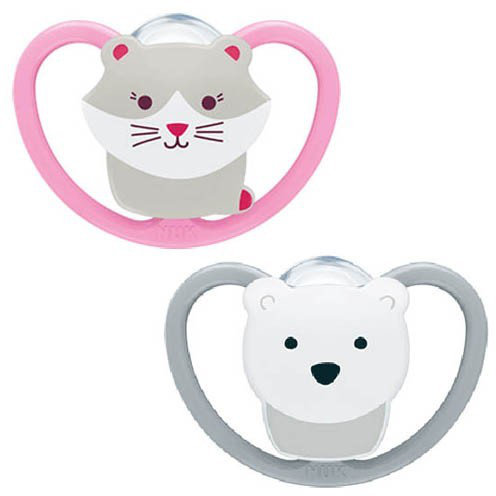 Nuk Space Cat-Polar Bear Πιπίλες Σιλικόνης  6-18m 2τμχ