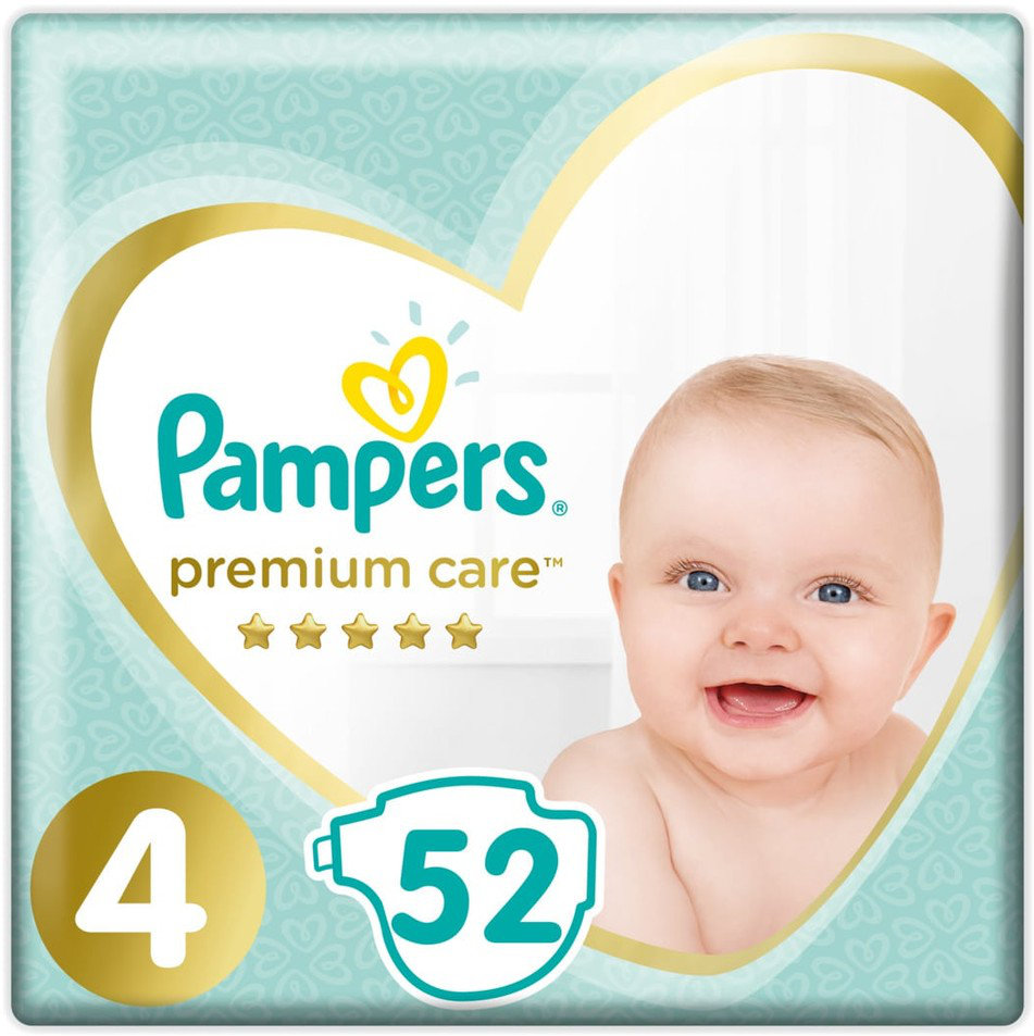 Pampers Premium Care Jumbo Pack No4 (Maxi) 8-14 kg 52τμχ