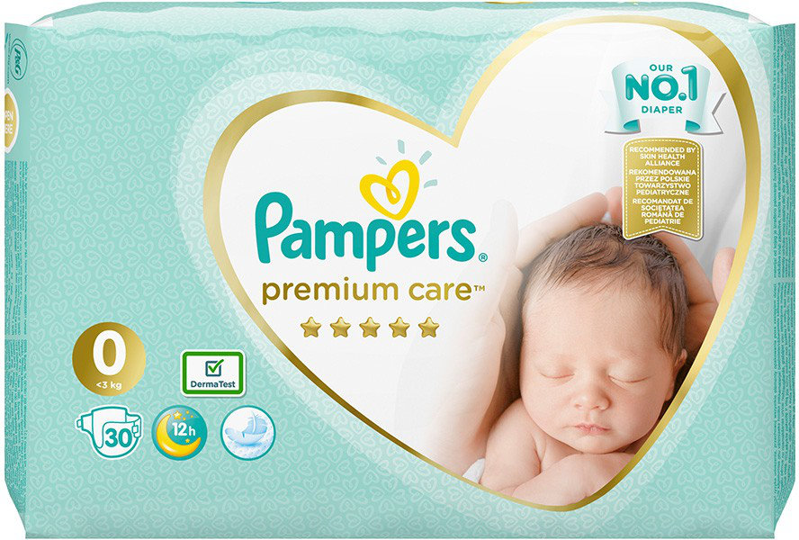 Pampers Premium Care No0 (0-3Kg) 30τμχ