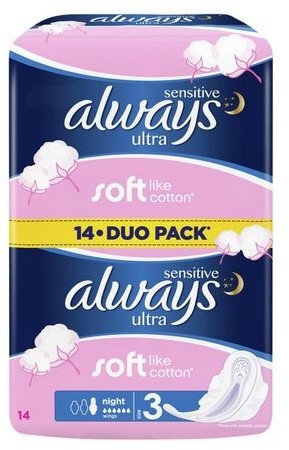 Always Ultra Sensitive Normal Plus Sanitary Napkin 14τμχ