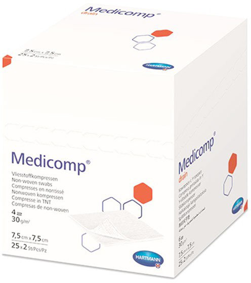 Hartmann Medicomp Non Woven Swabs Sterile 7.5x7.5cm 2x25τμχ
