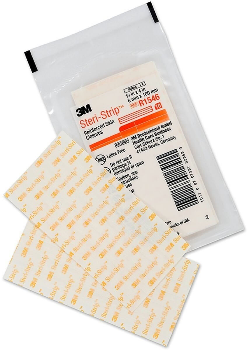 3M Steri Strip Reinforced Adhesive Skin Strip 6mmx10cm 10τμχ