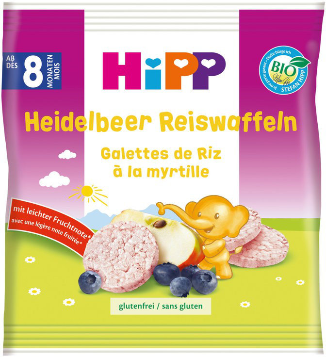 Hipp Rasberry Rice Cakes 8m+ 35gr 