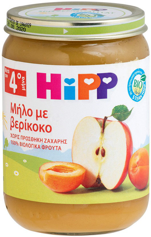 Hipp Fruchtbrei Aprikose in Apfel 4m+ 190gr