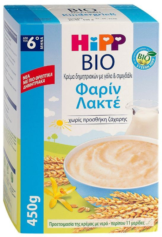 Hipp Bio Milchbreis Kindergrieß 6m+ Κρέμα Δημητριακών 450gr