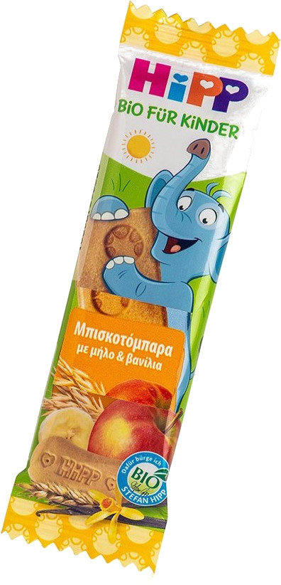 Hipp Cereal Biscuit Bar 12m+ Aplle Vanilla Μπάρα 20gr 1τμχ