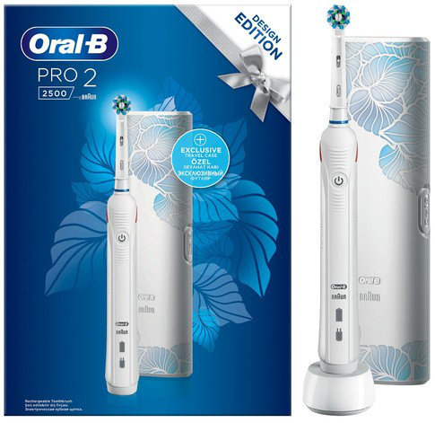 Oral B Pro 2 2500 White Design Edition & Travel Case