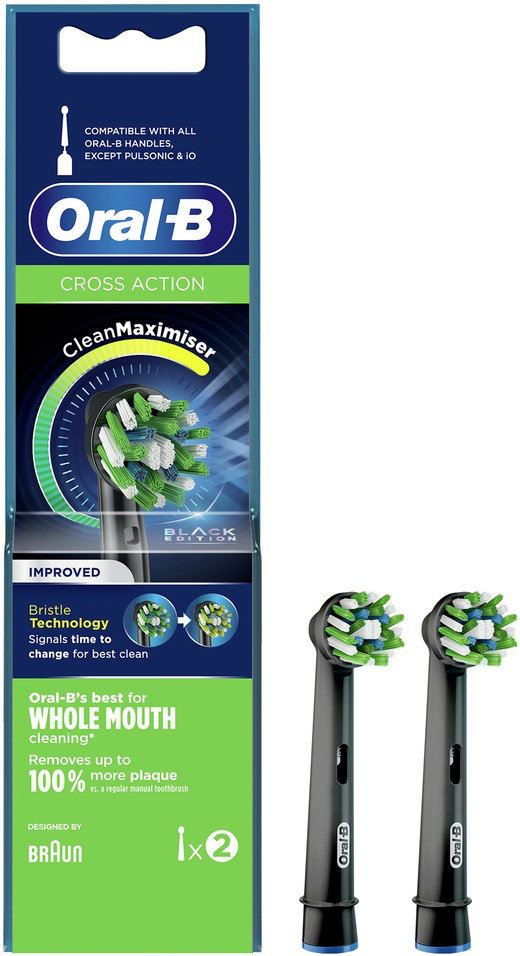 Oral B CrossAction Black Edition CleanMaximiser 2τμχ