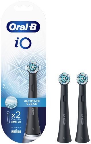 Oral-B iO Ultimate Clean Black Ανταλλακτικές Κεφαλές 2τμχ