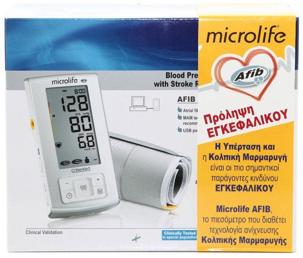 Microlife BP A6PC Wrist Blood Pressure Monitor PAD Tech 1τμχ