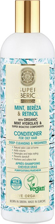 Super Siberica Mint, Bereza & Retinol Conditioner 400ml