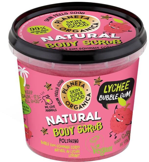 Natura Siberica Natural Body Scrub Lichee Bubble Gum 360ml