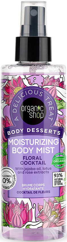 Organic Shop Body Desserts Floral Cocktail Body Mist, 200ml