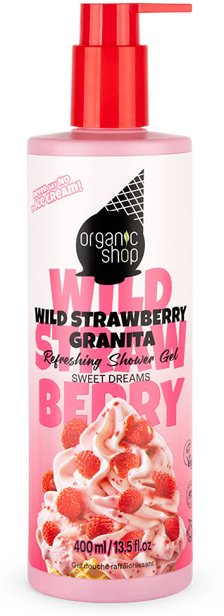 Organic Shop Ice Cream Refreshing Shower Gel Wild Strawberry