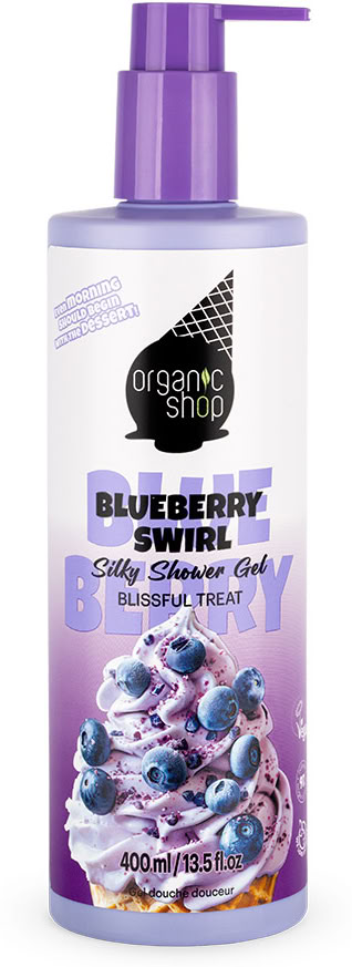 Organic Shop Ice Cream Blueberry Swirl 400ml