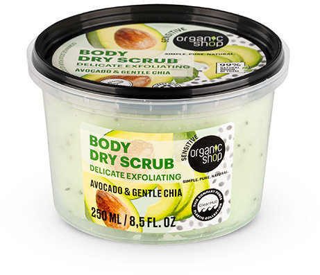 Organic Shop Body Dry Scrub Avocado & Chia 250ml