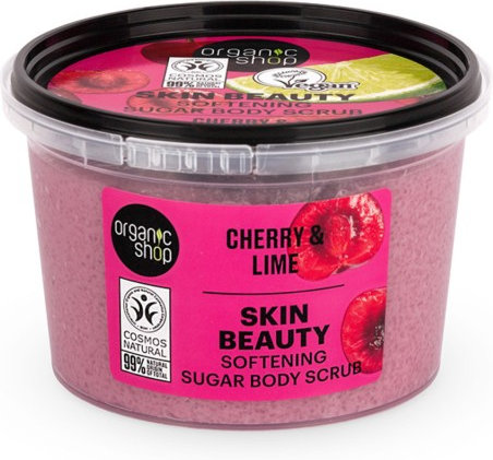 Organic Shop Beauty Softening Sugar Body Scrub Cherry Lime 250ml