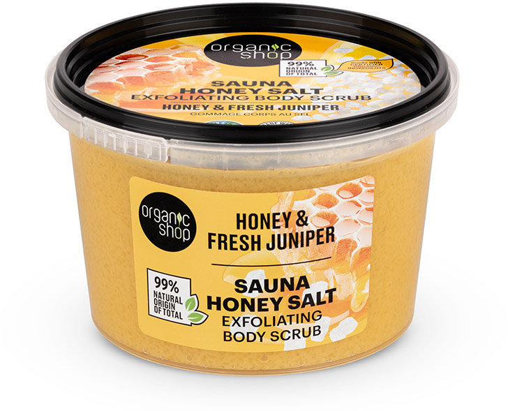 Organic Shop Sauna Honey Salt Exfoliating Scrub 250ml