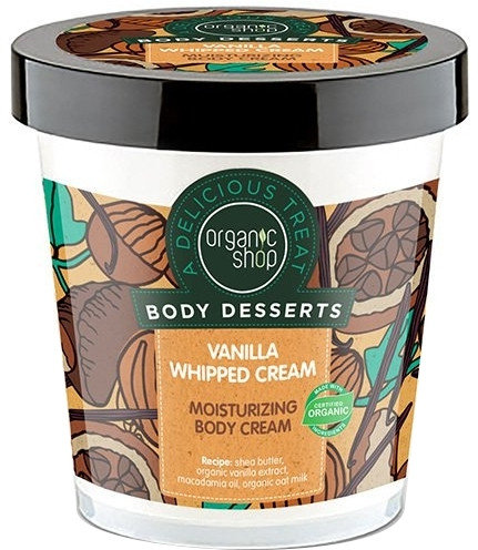Organic Shop Body Desserts Vanilla Whipped Body Cream 450ml