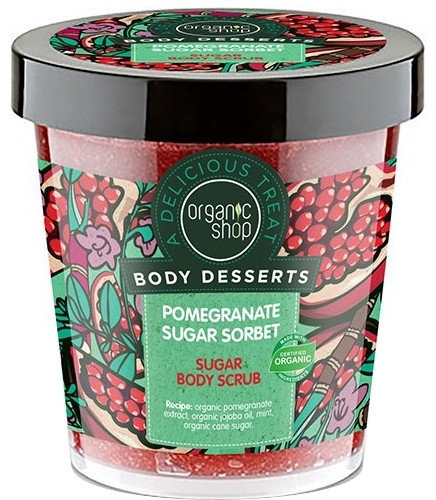 Organic Shop Pomegranate Sugar Sorbet Body Scrub 450ml