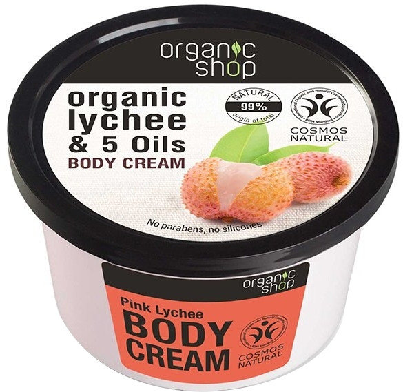 Organic Shop Pink Lychee & 5 Oils Body Cream 250ml