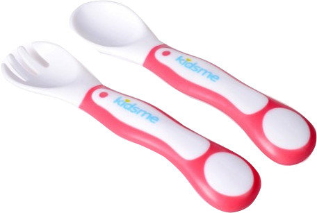 Kidsme Feeding Spoon & Fork KID-0016 Pink 6m+ 