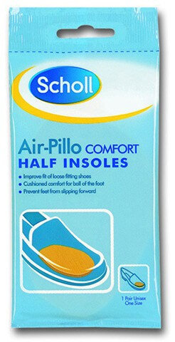 Dr. Scholl's Air Pillo Unisex Half Insoles Active Comfort 1ζεύγος