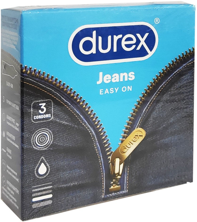 Durex Jeans Easy to Wear Condoms 3τμχ Durex Jeans Easy to Wear Condoms 3τμχ