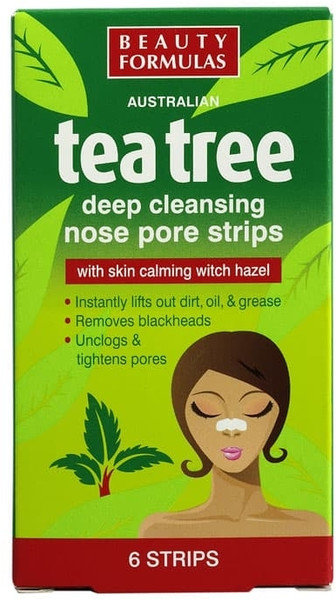 Beauty Formulas TeaTree Deep Cleansing Nose Pore Strips 6τμχ