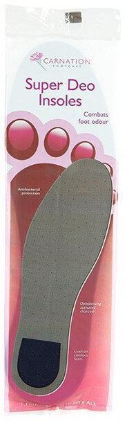 Carnation Super Deo Insoles Combats Foot Odour 1ζεύγος