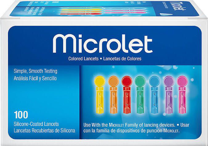 Bayer Ascensia Microlet Colored Lancets 100τμχ