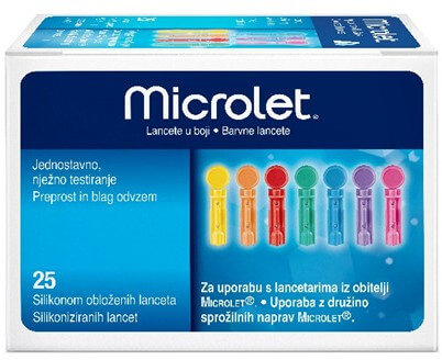 Bayer Ascensia Microlet Colored Lancets 25τμχ