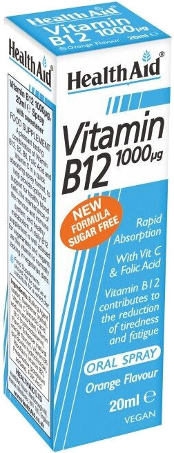 Health Aid Vitamin B12 1000μg Oral Spray Orange 20ml