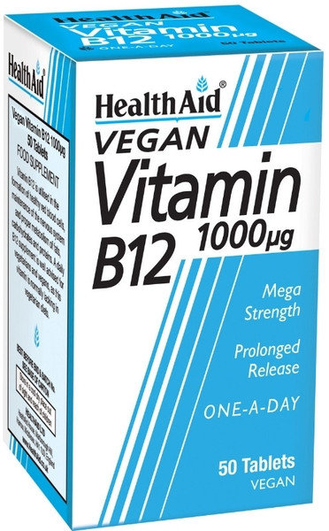 Health Aid Βιταμίνη B12 1000μg Cobalamin 50tabs 